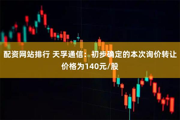 配资网站排行 天孚通信：初步确定的本次询价转让价格为140元/股