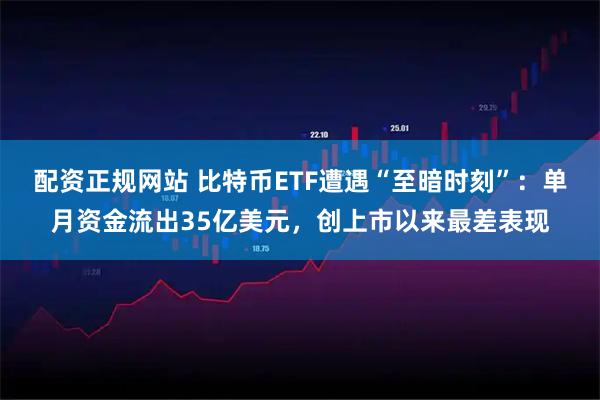 配资正规网站 比特币ETF遭遇“至暗时刻”：单月资金流出35亿美元，创上市以来最差表现