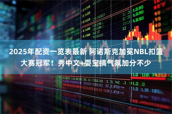 2025年配资一览表最新 阿诺斯克加冕NBL扣篮大赛冠军！秀中文+耍宝搞气氛加分不少